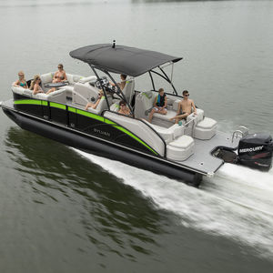 outboard pontoon boat / tri-tube / 14-person max.