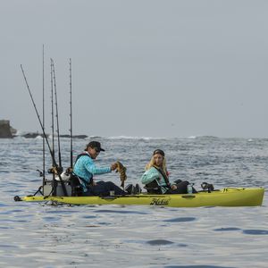 sit-on-top kayak / rigid / for fishing / two-seater