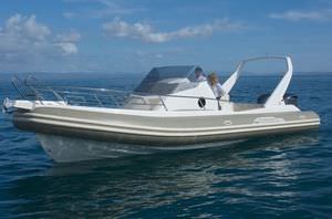outboard inflatable boat / rigid / center console / 18-person max.