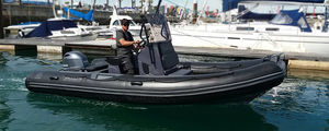 outboard inflatable boat / RIB / center console / for fishing