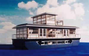 inboard houseboat / canal