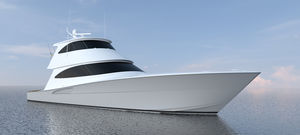 sport-fishing motor yacht / convertible / with enclosed flybridge / displacement hull