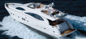 cruising motor yacht / flybridge / semi-displacement hull