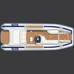 inflatable catamaran / inboard / diesel / semi-rigid