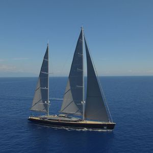 cruising sailing super-yacht / flybridge / aluminum / custom
