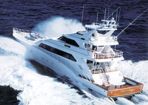 sport-fishing super-yacht / wheelhouse / aluminum / displacement hull