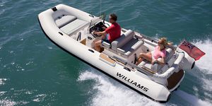 inboard inflatable boat / hydro-jet / semi-rigid / center console