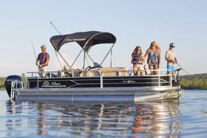 outboard pontoon boat / sport-fishing / 10-person max.