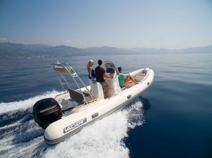 outboard inflatable boat / rigid / center console / 13-person max.
