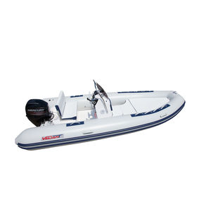 outboard inflatable boat / rigid / side console / 8-person max.