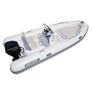 outboard inflatable boat / rigid / side console / 8-person max.