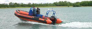 outboard multi-purpose work boat / rigid hull inflatable boat / aluminum