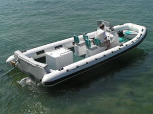 hydro-jet inflatable boat / rigid / center console