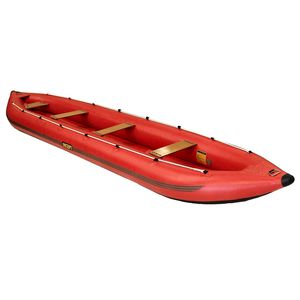 long-distance touring canoe / inflatable / 4-seater / polyester