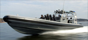 outboard military boat / rigid hull inflatable boat