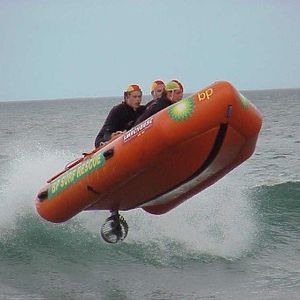 outboard rescue boat / inflatable boat / semi-rigid