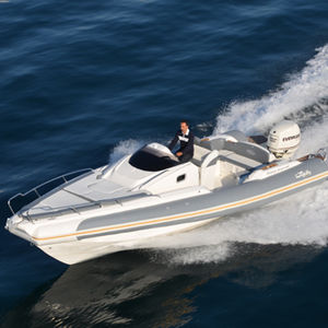 outboard inflatable boat / rigid / center console / 10-person max.