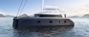 charter sailing yacht / open transom / flybridge / 5-cabin