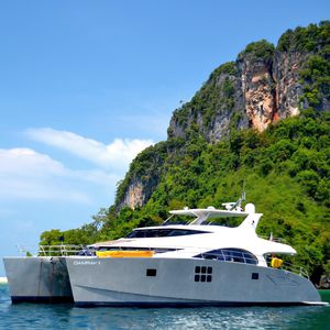 power catamaran motor yacht / cruising / flybridge / composite