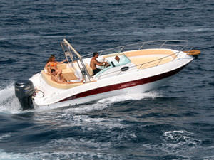 outboard walkaround / 8-person max. / sundeck