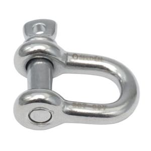 straight shackle for sailboats / with captive pin / forged / stainless steel