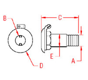 boat through-hull fitting