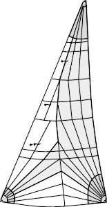 genoa / for cruiser-racer sailboats / tri-radial cut