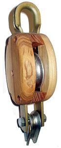 plain bearing block / single / with becket / for classic sailboats