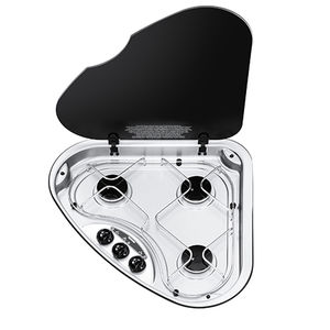 gas cooktop / for boats / three-burner