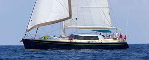 cruising sailing yacht / aluminum / open transom