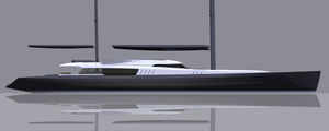 cruising sailing super-yacht / deck saloon / flybridge
