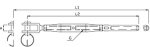 closed-body turnbuckle / fork / crimp / for sailboats