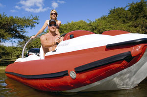 inflatable catamaran / center console / semi-rigid