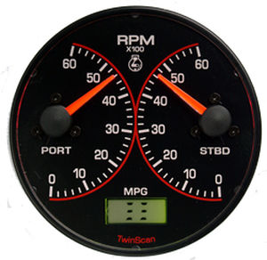 analog tachometer / for boats