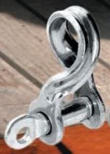 twist shackle for sailboats / flat