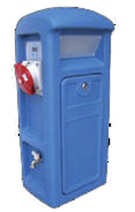 electrical distribution pedestal / with built-in light / for docks