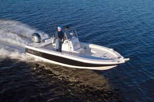 outboard bay boat / center console / sport-fishing / 8-person max.