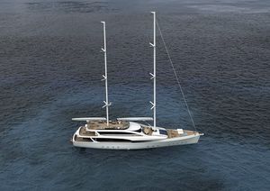 cruising sailing super-yacht / motorsailer / flybridge
