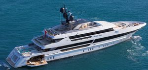 cruising mega-yacht / wheelhouse / steel / with swimming pool