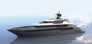 cruising mega-yacht / raised pilothouse / steel