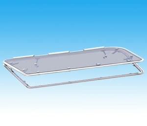 boat deck hatch / rectangular / opening