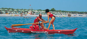 rescue rowing catamaran
