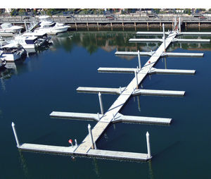 floating dock / mooring / for marinas / concrete
