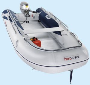 outboard inflatable boat / foldable / aluminum / aluminum deck