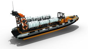 inboard rescue boat / inflatable boat / center console / hydro-jet