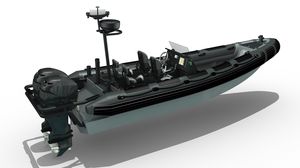 twin-engine patrol boat / outboard / inflatable boat / center console