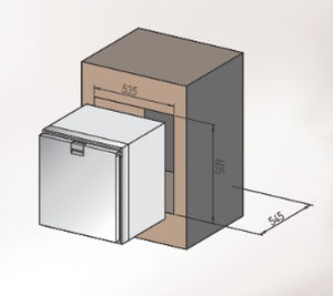 boat refrigerator / built-in / stainless steel