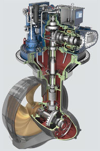 azimuth thruster / for ships / L-drive / compact
