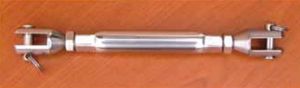 closed-body turnbuckle / fork / fork / for rod rigging