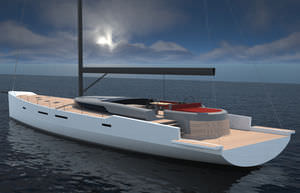 cruising sailing super-yacht / open transom